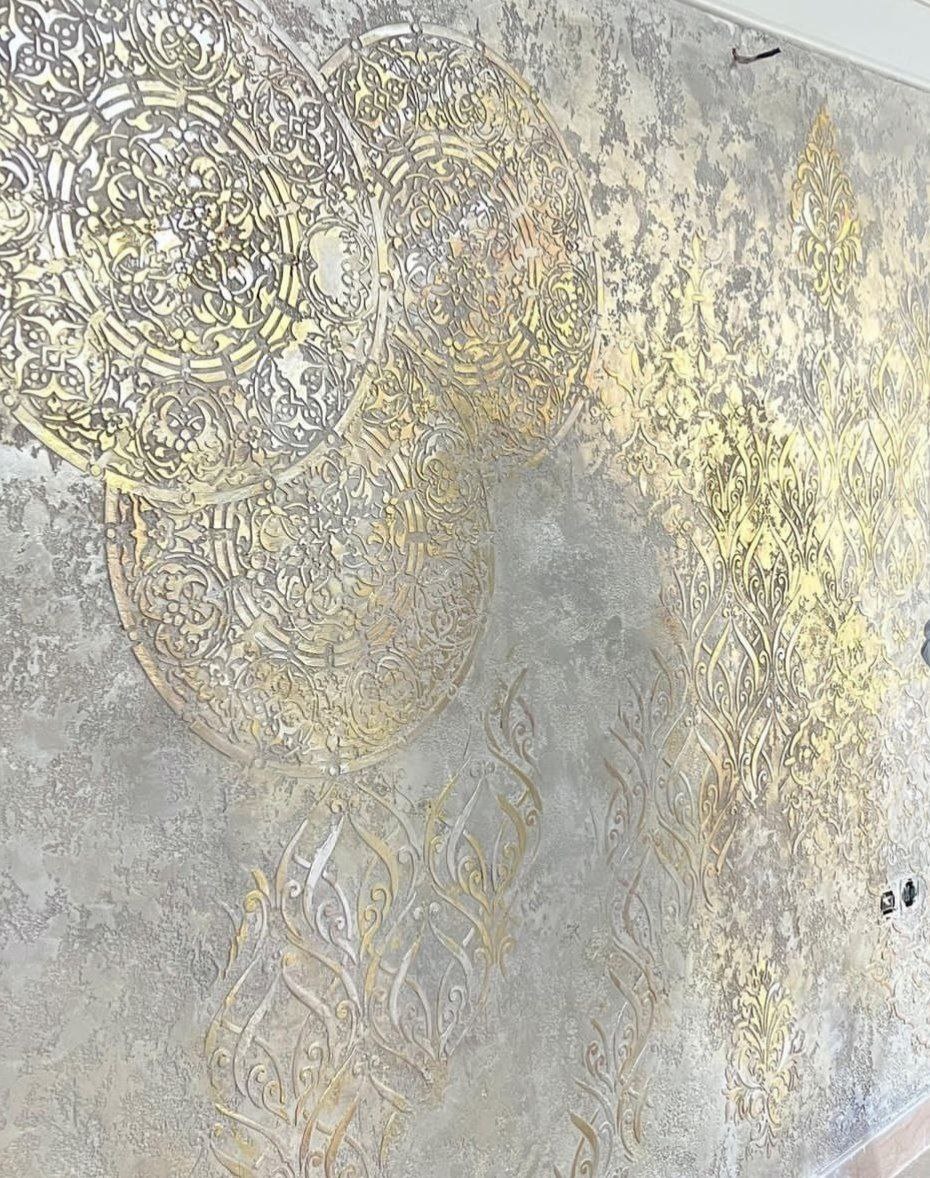 پتینه دیوار پشت تلوزیون